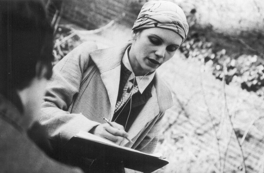 Anna Schuleit at Northampton State Hospital during preparations for the sound installation "Habeas Corpus"